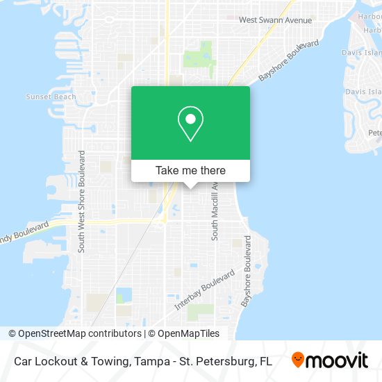 Car Lockout & Towing map