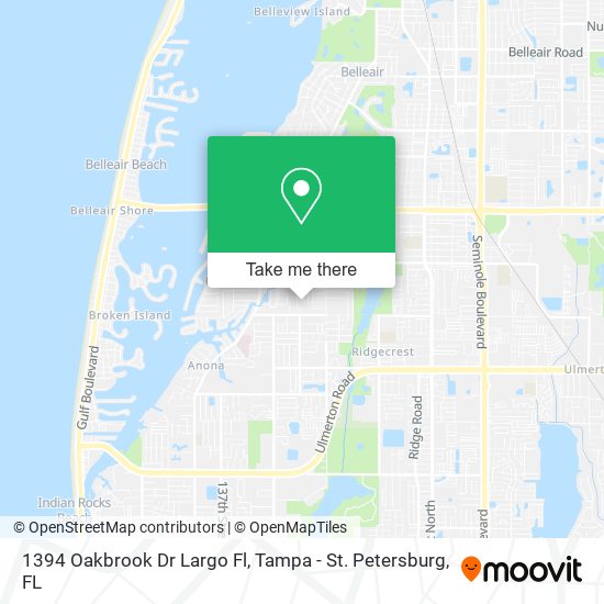 Mapa de 1394 Oakbrook Dr Largo Fl