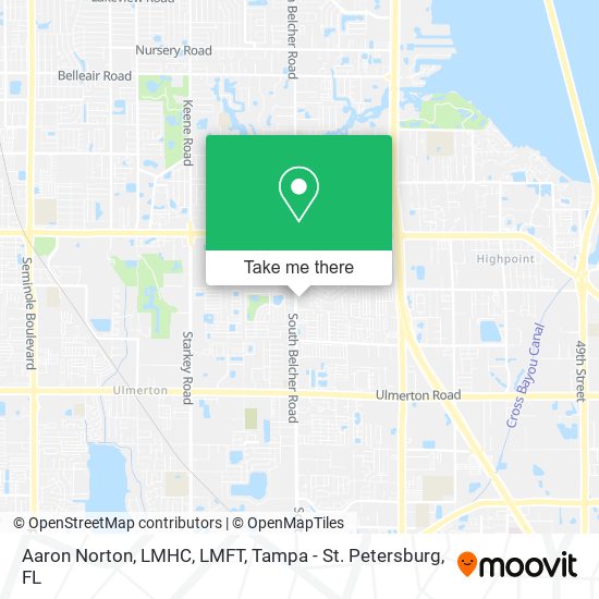 Mapa de Aaron Norton, LMHC, LMFT