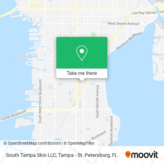 Mapa de South Tampa Skin LLC