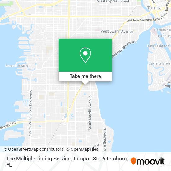 Mapa de The Multiple Listing Service