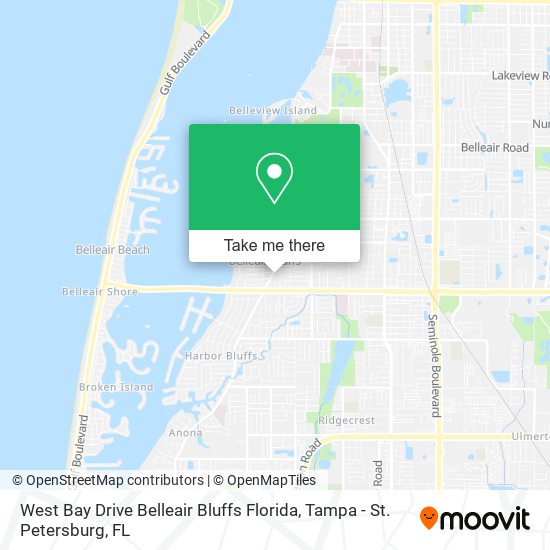 Mapa de West Bay Drive Belleair Bluffs Florida