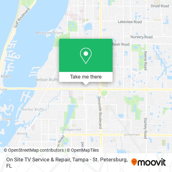 On Site TV Service & Repair map