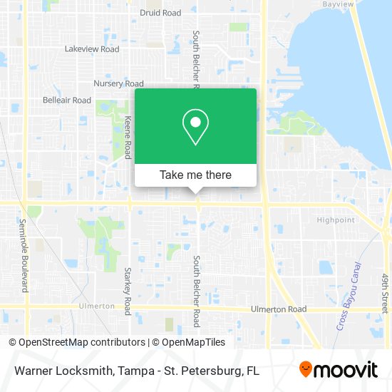Mapa de Warner Locksmith