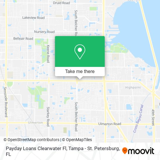 Payday Loans Clearwater Fl map