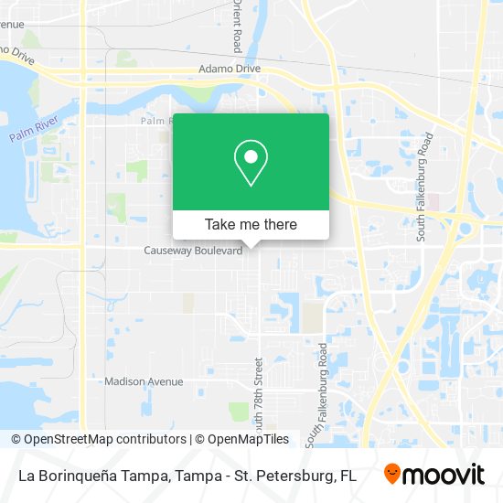 La Borinqueña Tampa map