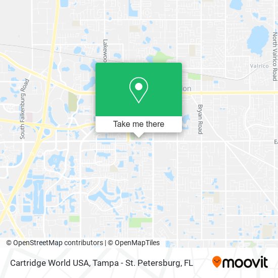 Mapa de Cartridge World USA