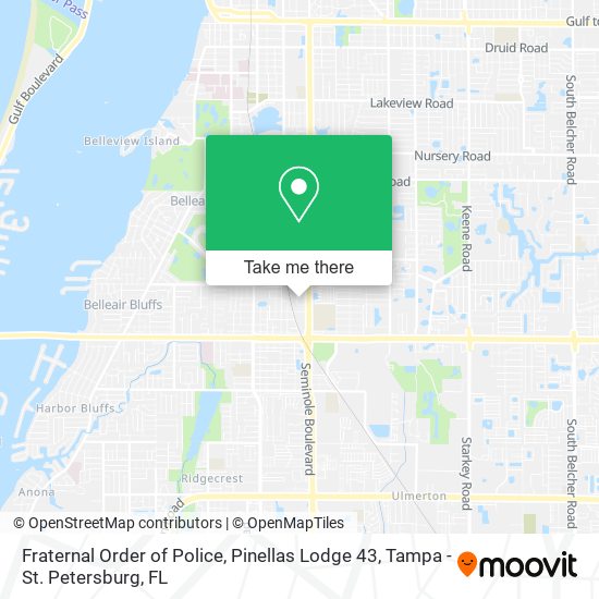 Fraternal Order of Police, Pinellas Lodge 43 map