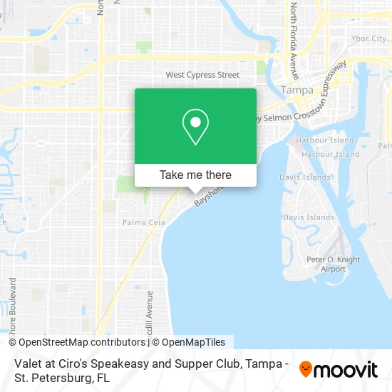 Valet at Ciro's Speakeasy and Supper Club map