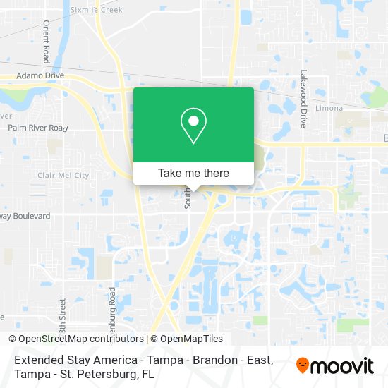 Extended Stay America - Tampa - Brandon - East map