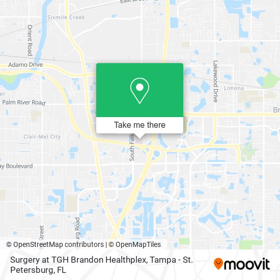 Surgery at TGH Brandon Healthplex map