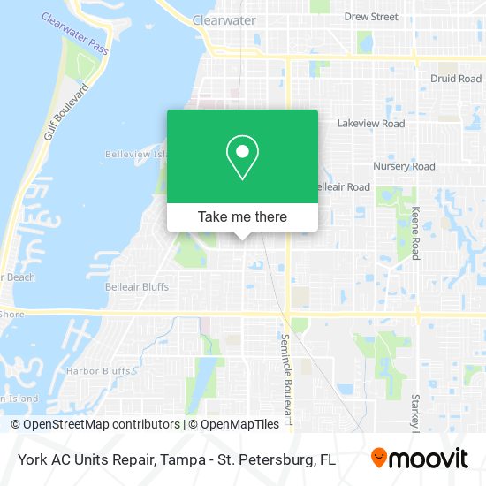 York AC Units Repair map