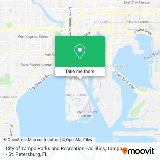 City of Tampa Parks and Recreation Facilities map