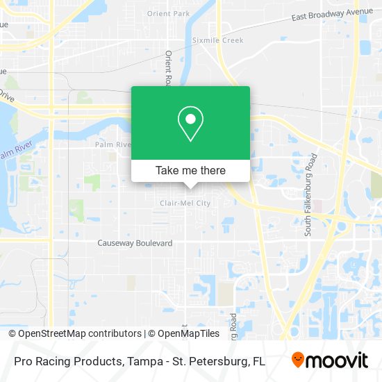 Mapa de Pro Racing Products