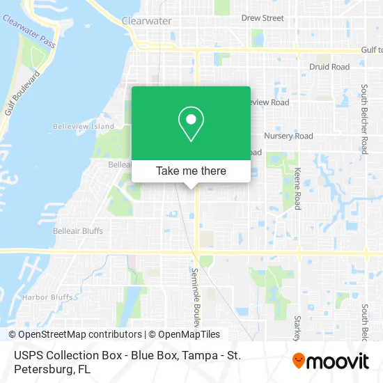 USPS Collection Box - Blue Box map