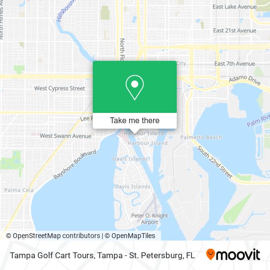 Mapa de Tampa Golf Cart Tours