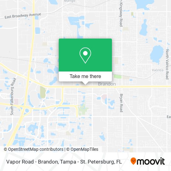 Vapor Road - Brandon map