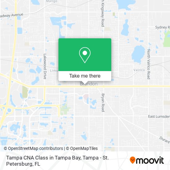 Mapa de Tampa CNA Class in Tampa Bay