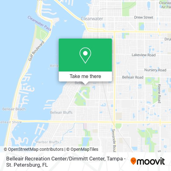 Belleair Recreation Center / Dimmitt Center map