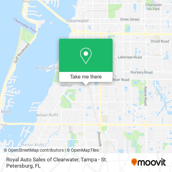 Royal Auto Sales of Clearwater map