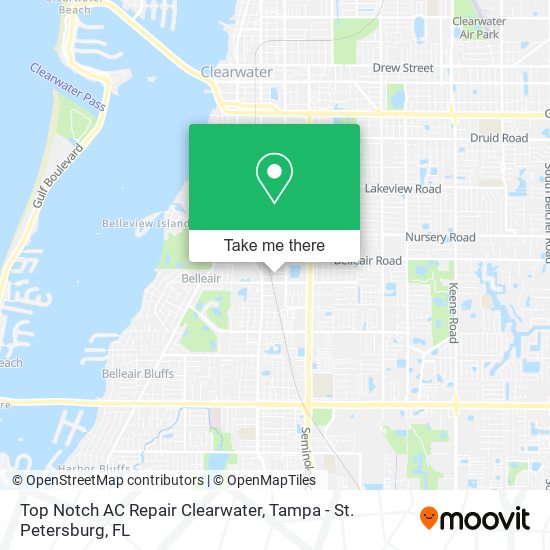 Top Notch AC Repair Clearwater map