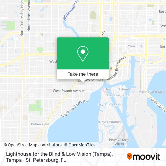 Lighthouse for the Blind & Low Vision (Tampa) map