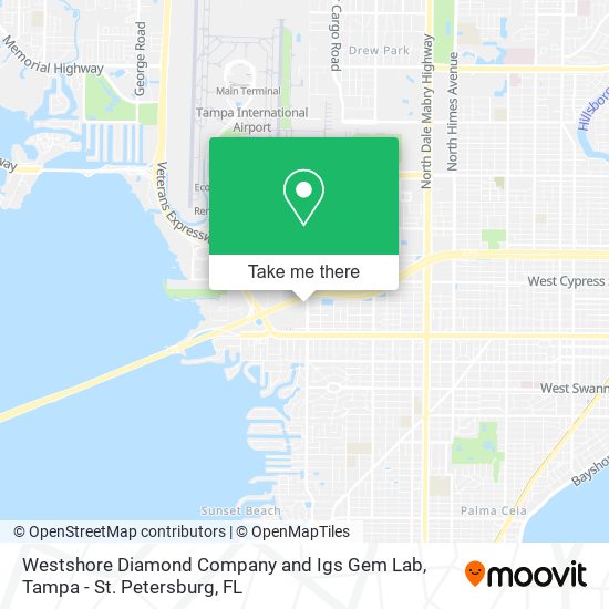 Westshore Diamond Company and Igs Gem Lab map