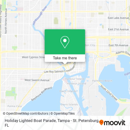 Holiday Lighted Boat Parade map