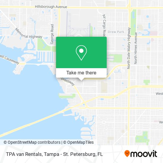 TPA van Rentals map