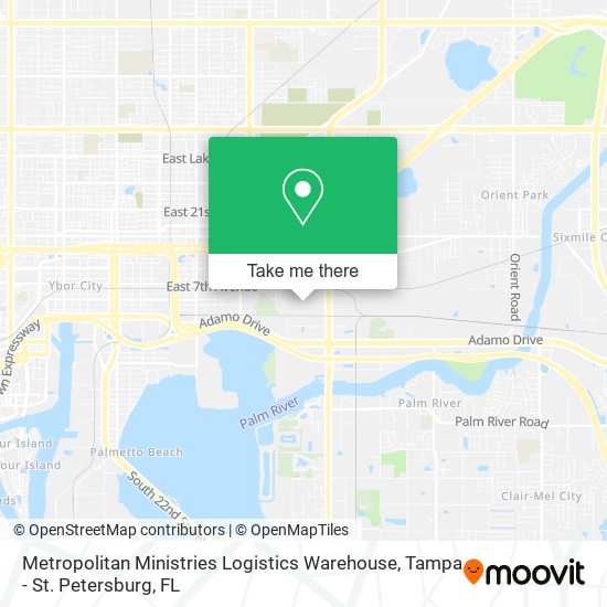 Metropolitan Ministries Logistics Warehouse map