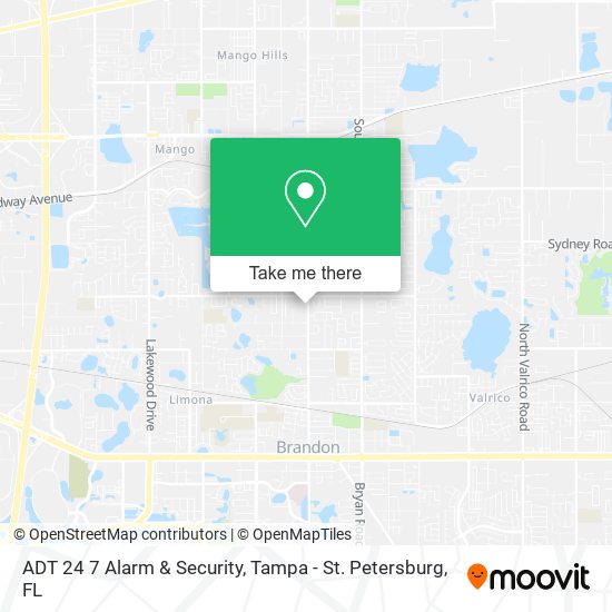 ADT 24 7 Alarm & Security map