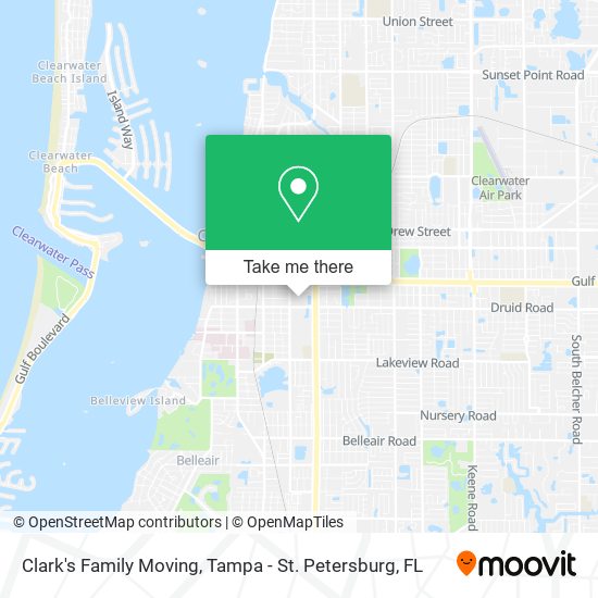 Clark's Family Moving map