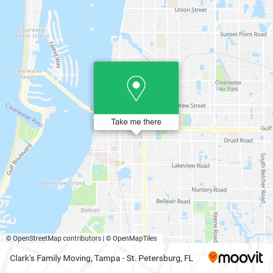 Clark's Family Moving map