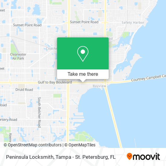 Peninsula Locksmith map