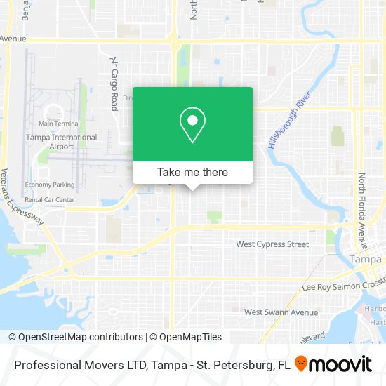 Professional Movers LTD map