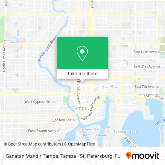 Mapa de Sanatan Mandir Tampa