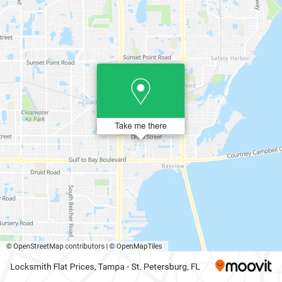 Mapa de Locksmith Flat Prices