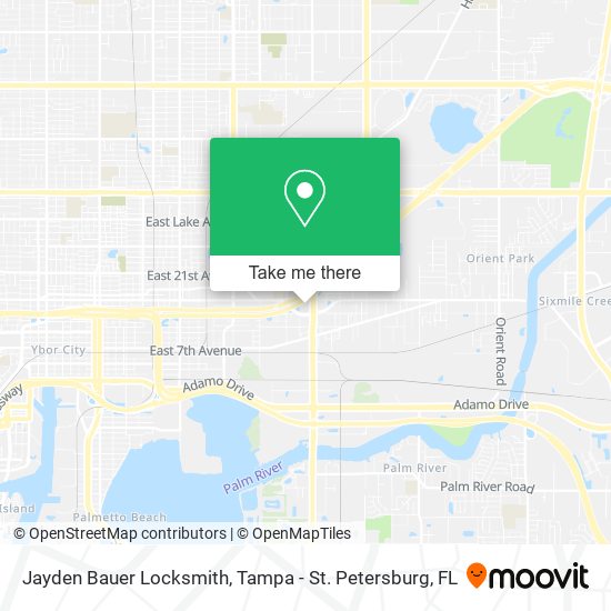 Jayden Bauer Locksmith map