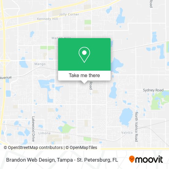 Mapa de Brandon Web Design