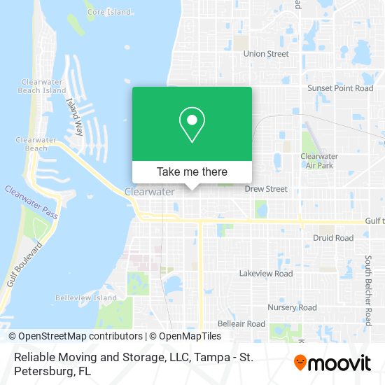 Reliable Moving and Storage, LLC map