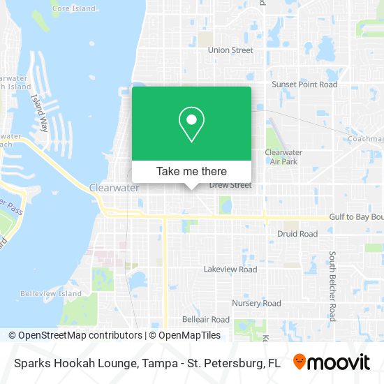 Sparks Hookah Lounge map