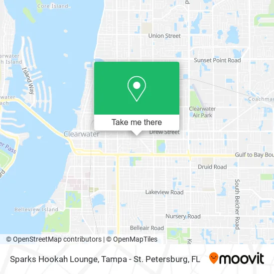 Mapa de Sparks Hookah Lounge