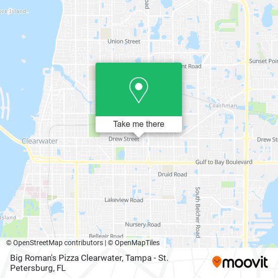 Big Roman's Pizza Clearwater map