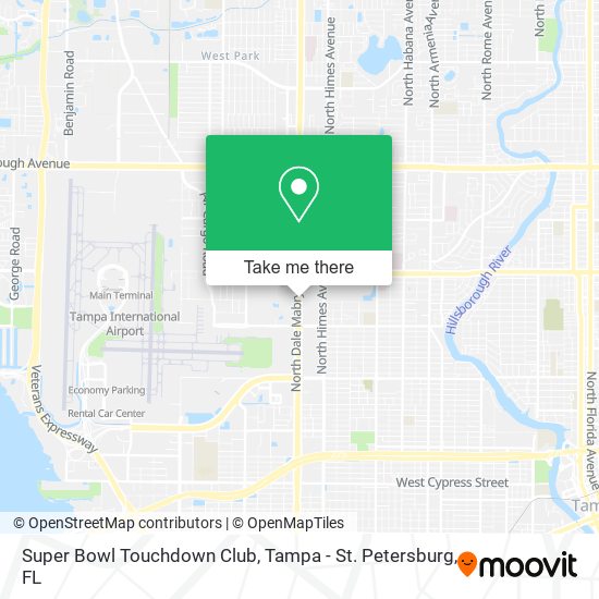 Super Bowl Touchdown Club map