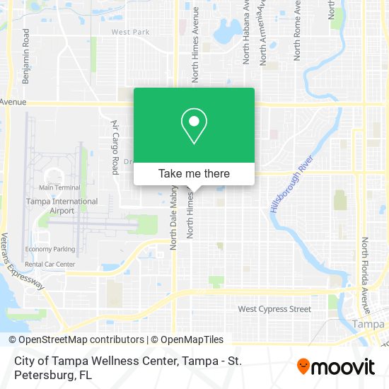 City of Tampa Wellness Center map