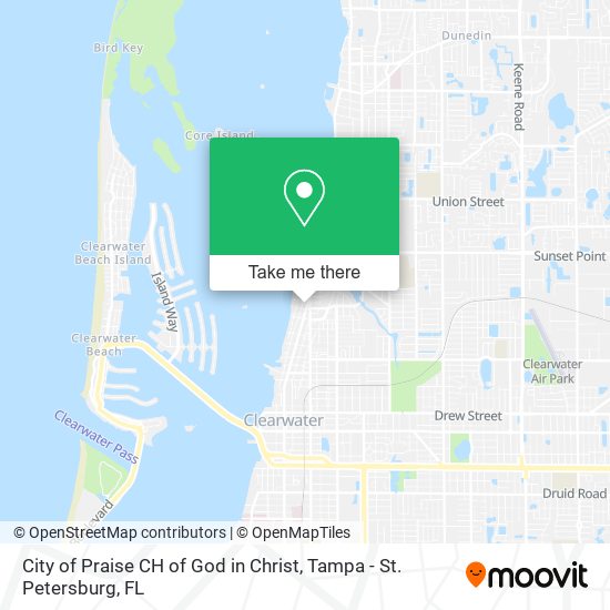 City of Praise CH of God in Christ map