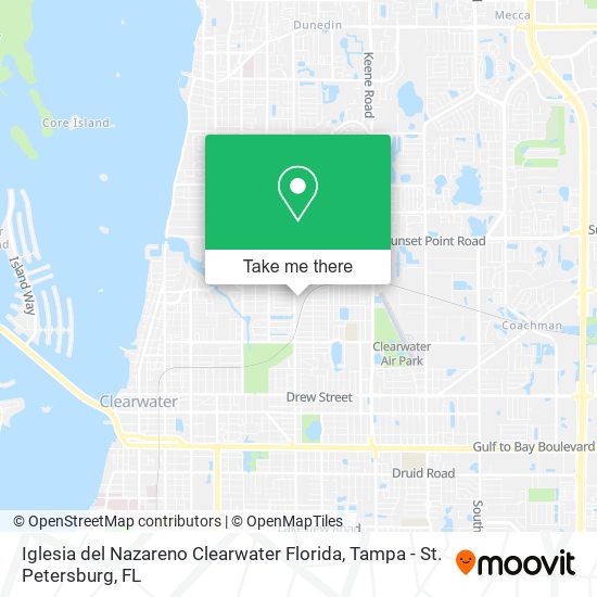 Iglesia del Nazareno Clearwater Florida map