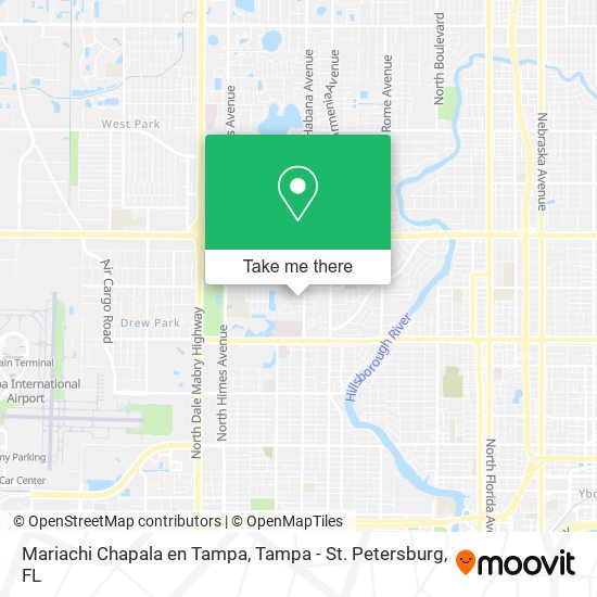 Mapa de Mariachi Chapala en Tampa