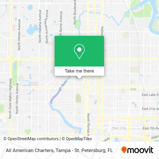 All American Charters map