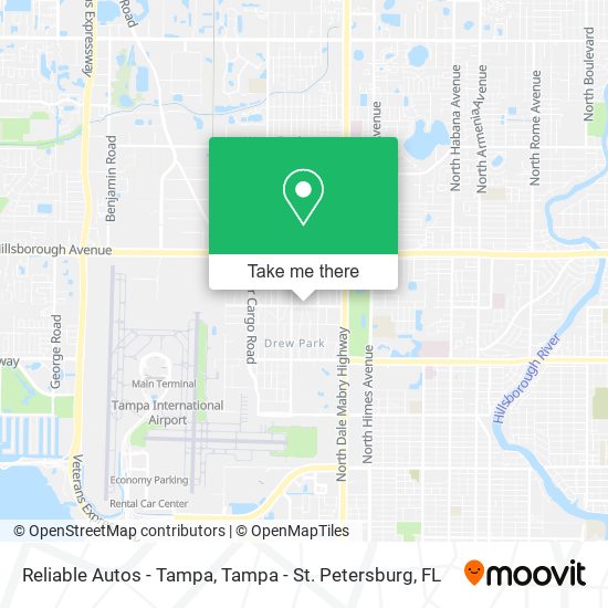 Mapa de Reliable Autos - Tampa
